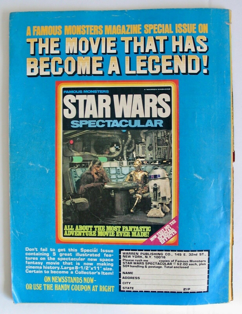 Vintage 1977 Famous Monsters Magazine #139 Star Wars Movie