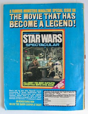 Vintage 1977 Famous Monsters Magazine #139 Star Wars Movie