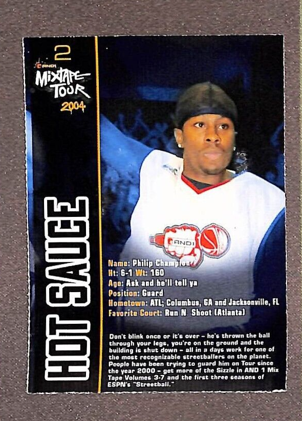 2004 And1 Mixtape Tour Streetball 2 Hot Sauce Rookie RC Separated From Panel eBay