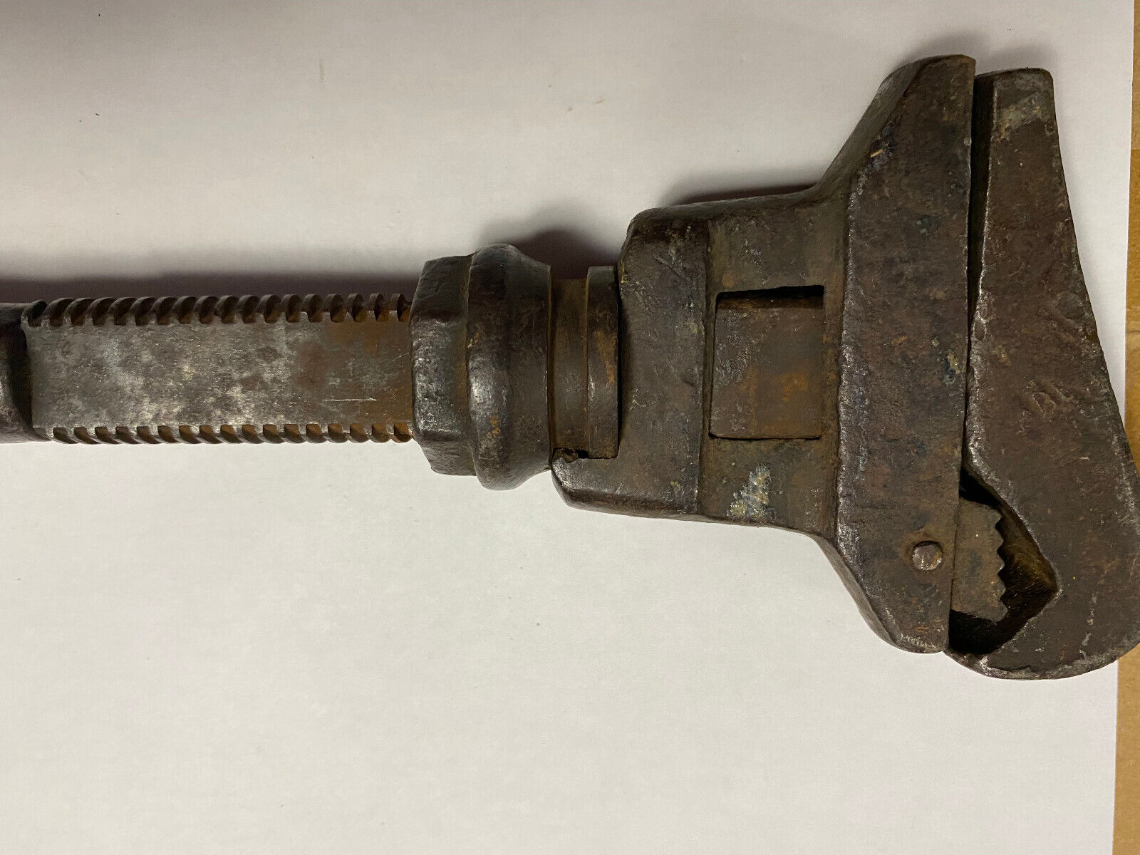 Antique COMBINATION MONKEY-PIPE WRENCH 11 Double Jaw by BEMIS