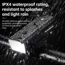 ROCKBROS LED Bike Light 360°Rotatable Bike Headlight Waterproof USB Rechargeable