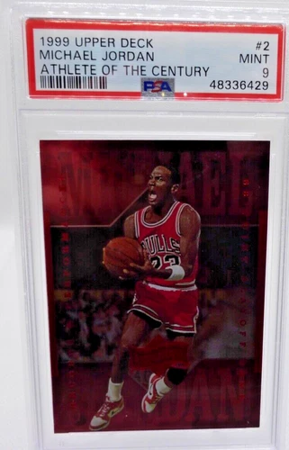 Michael Jordan 1999 Upper Deck Athlete Century Card #2 PSA 9 MINT Chicago Bulls
