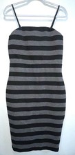 Express Covertible Dress Black Gray Bodycon Stretch Sheath Zip Back Women’s 12