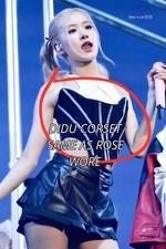 DESIGNER DIDU Reflective Corset, Same Designer Worn By Rose In Black pink