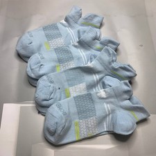 Bombas Women Ankle Quarter Socks 4 Pairs Sky Blue Size M New