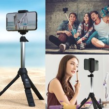 Bower 6-in-1 Selfie Tripod with Smartphone  GoPro Mount,Wireless Remote - Black