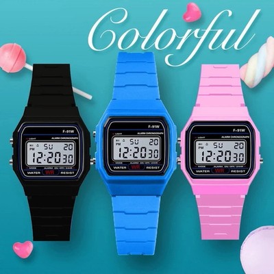 F 91W Classic Digital Resin Strap Watch Stopwatch Chronograph Sport Unisex Men
