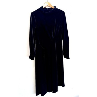 Soft Surroundings Velvet dress asymetric whimsy goth fairy witchy women 10 New