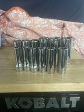 Snap-on Tools 12pc 38 Drive Metric Deep 6pt Socket Set Sfsm Snap-on Tools 12pc 38 Drive Metric Deep 6pt Socket Set Sfsm