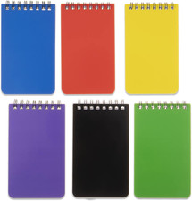 Qicheng 6Pack Pocket Notebook Small Notepad Pocket Notepad Small Spiral Notebook