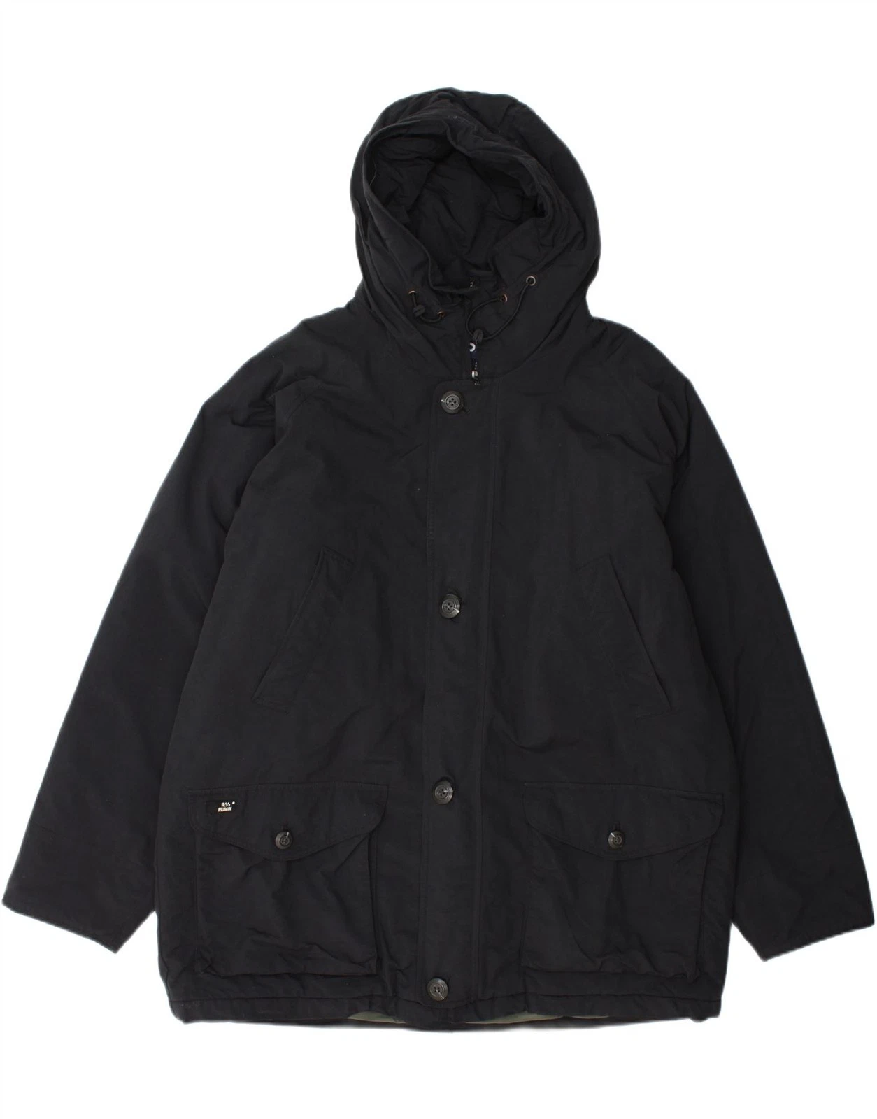 CIESSE PIUMINI Mens Hooded Windbreaker Jacket IT 54 XL Black YH01