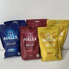 6 Halls Relief Coughs,Soothes Sore Throats Cools Nasal Passages Cough Drops 30ct