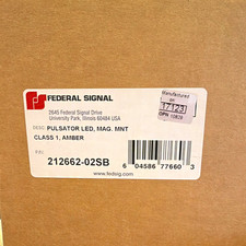 Federal Signal Pulsator LED Magnetic Mount Amber Strobe Beacon Light 212662-02SB