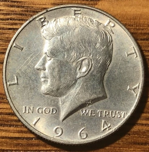 1964 D Kennedy Half Dollar - Nice AU Quality
