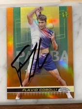 2024 Topps Chrome Tennis Flavio Cobolli IP Signed Auto Card Clay court refractor
