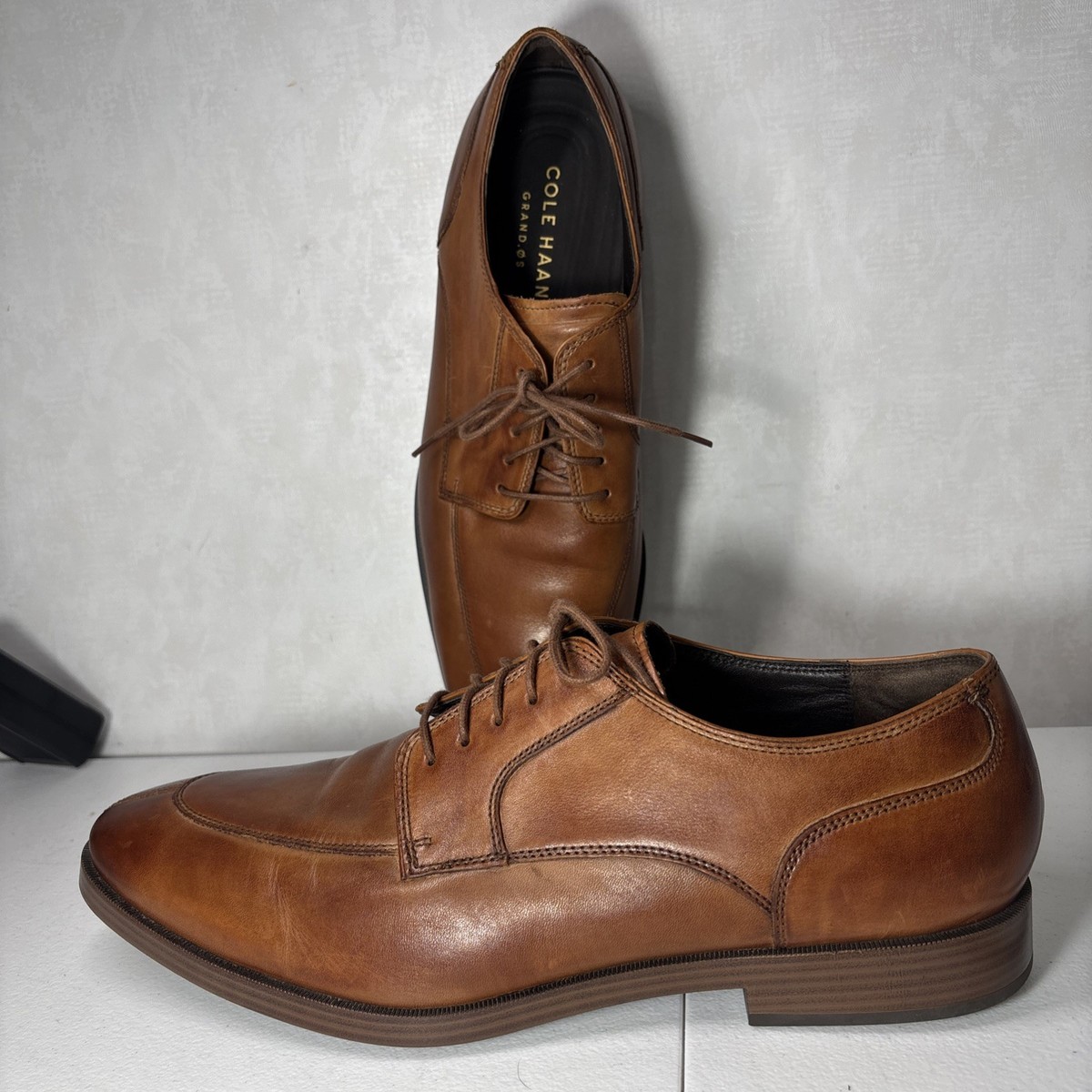 Cole Haan Grand os Shoes Oxfords Lace Up Men Sz 11.5 M Brown 