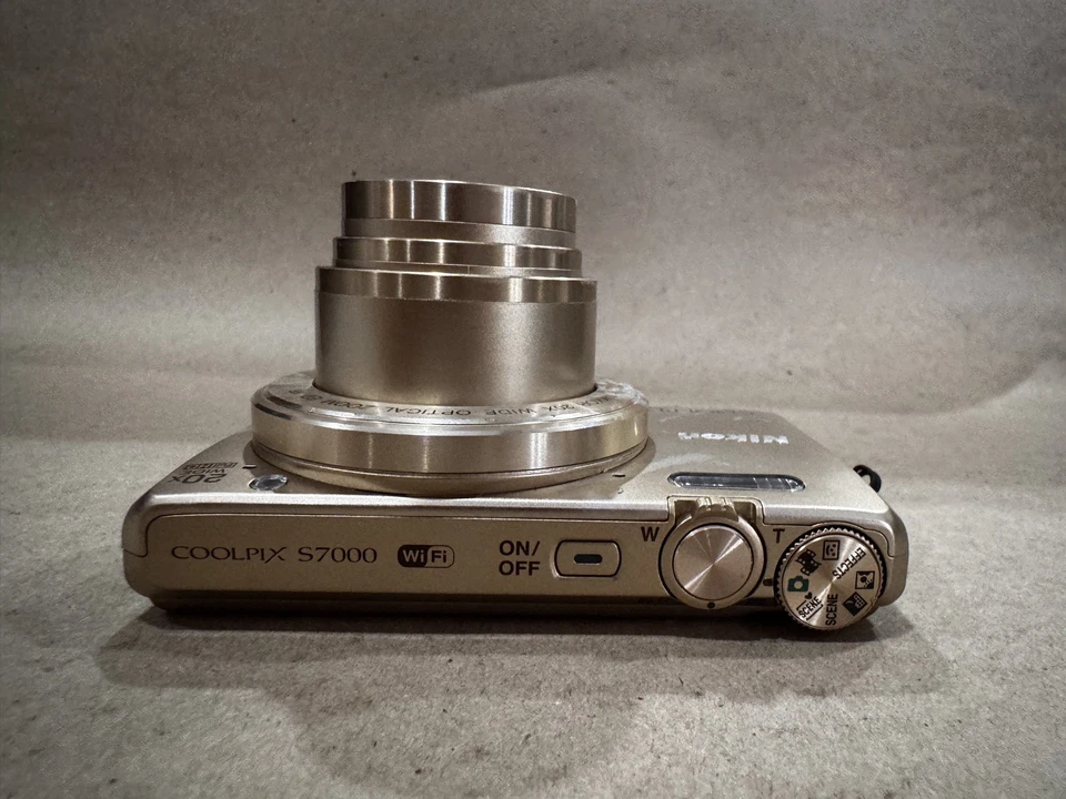 上好尼康 COOLPIX S7000 金色 1600 万像素 20x 紧凑型数码相机 美国卖家 — 第 3/3 张图片