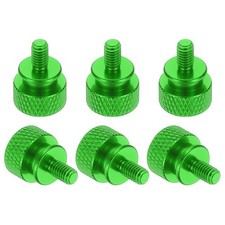 6 Pcs Computer Case Thumb Screw M4 x 7mm Knurled Screws, Green