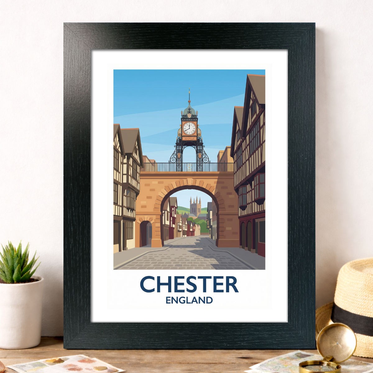 Chester, England Travel Poster Giclee Art Print 511 3