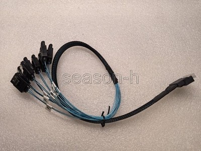 PCI-E  Slimline SAS SFF-8654 8I To 8 Ports SATA 50cm server hard drive Cable @zx