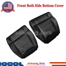 Driver Passenger Bottom Leather Seat Cover Black For 2008-2012 Jeep Wrangler US