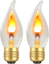 Christmas Decorations, Flickering Flame Light Bulbs with Realistic Fire Effect, 