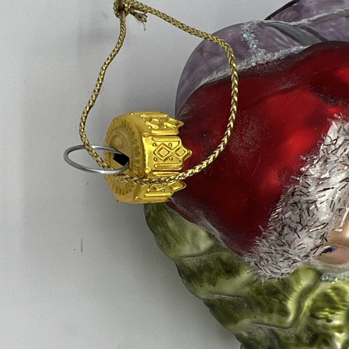 Leñador de vidrio alto Santa árbol de Navidad adorno 7 pulgadas brillo - Imagen 5 de 11