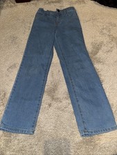 Cat And Jack Girls Straight Leg Blue Jeans Size 7 Adjustable Waist