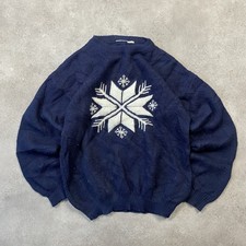 Maglione norvegese maglione da uomo in maglia festiva natalizia con fiocco...