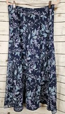 90's Vintage Sheer Floral Y2K Fairy Grunge Skirt L Reversible Polka Dot Midi
