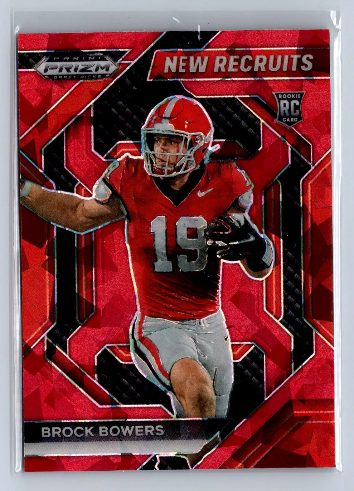 2024 Panini Prizm Draft Picks Brock Bowers New Recruits Red Ice #NR-BBS