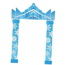 JellyArch Winter Party Door Banner Classroom Door Cover Snow Wonderland Castle