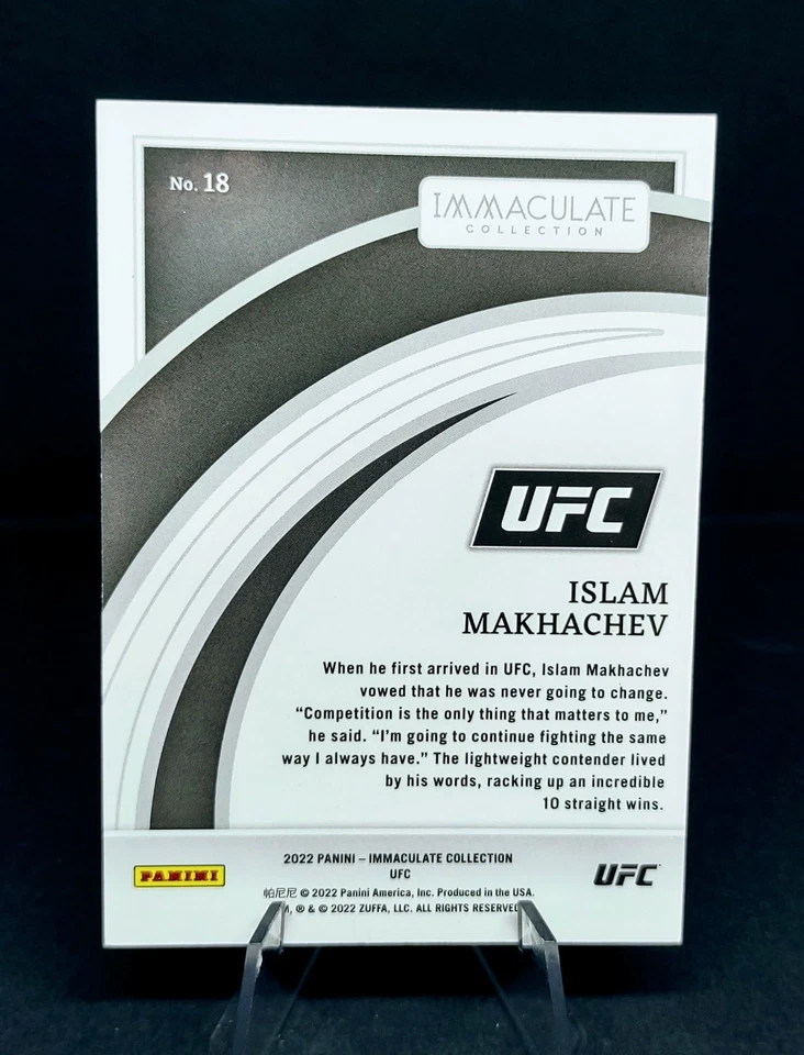 2022 Panini Immaculate UFC ISLAM MAKHACHEV Lightweight Champ SP #/49 - Image 2 of 4