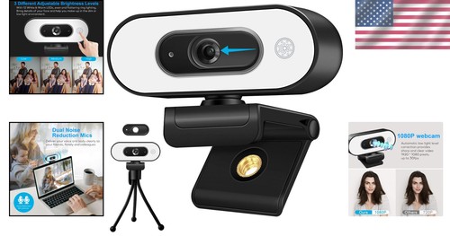 Caméra USB 1080P polyvalente avec microphones intégrés et support trépied - Photo 2/10