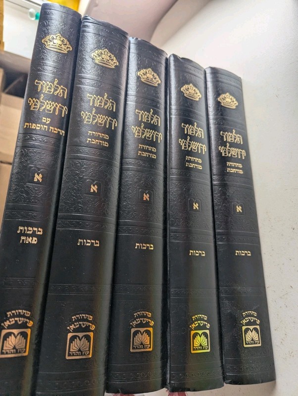 Jewish Torah Yiddishkeit Item: 1 Volume Yerushalmi Talmud, Brochos, Brochos Peah