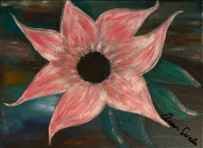 ORIGIONAL PAINTING 16X20 Flowing Flower Bloom Fine Wall Art Home Interior Design