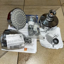 7-Qty Efficient Shower, Faucet Heads 1.5 GPM Chrome, Evolve Niagara Kitchen Bath