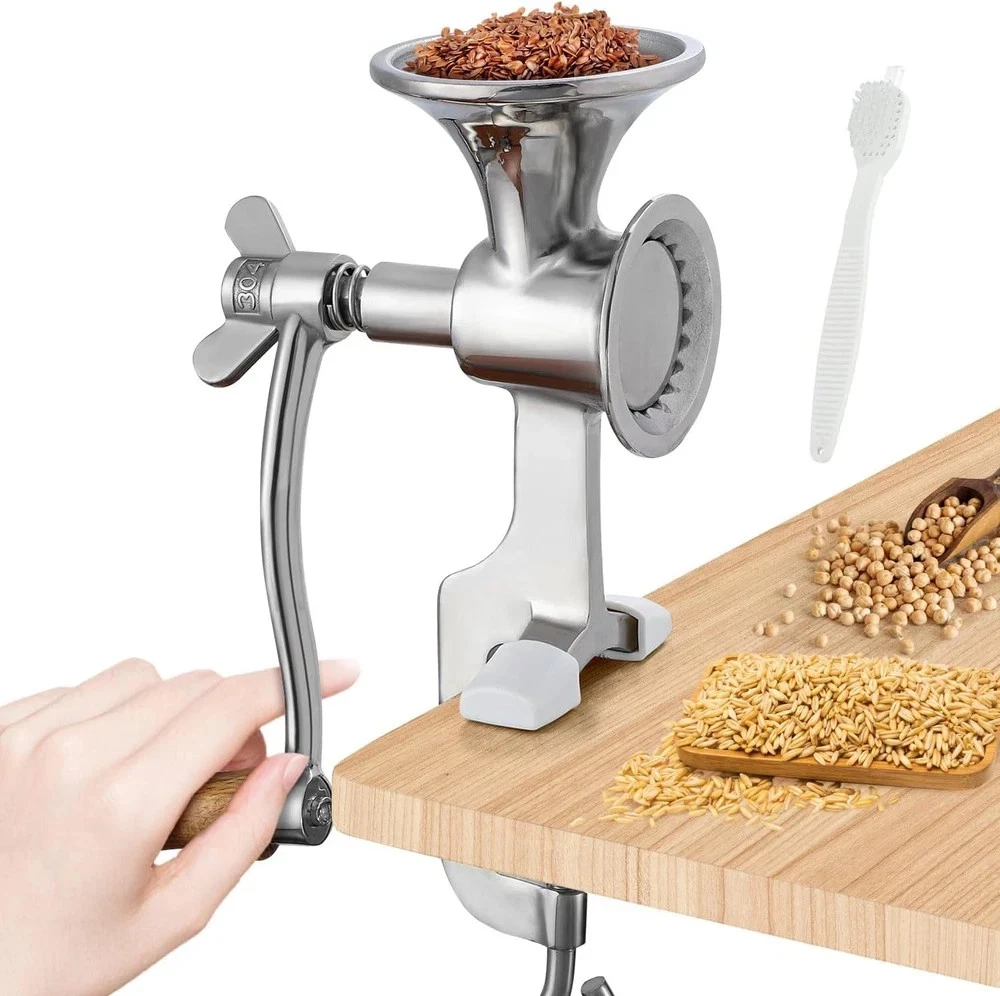 Manual Grain Mill Stainless Steel Coffee Grinder Spice Pepper Corn Mill