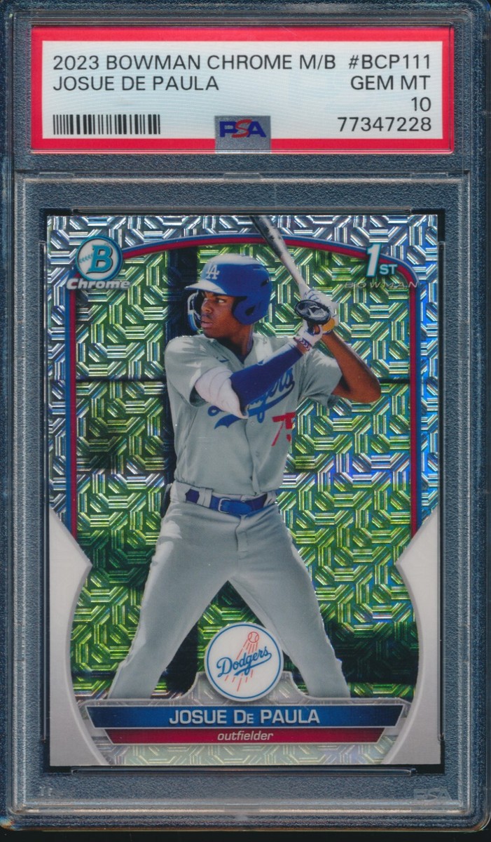 PSA 10 JOSUE DE PAULA 1st 2023 Bowman Chrome MEGA BOX MOJO 