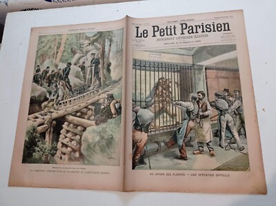 Le petit parisien Zeitung 712 1902 Vogesen Schlitte dient der deutschen Artillerie