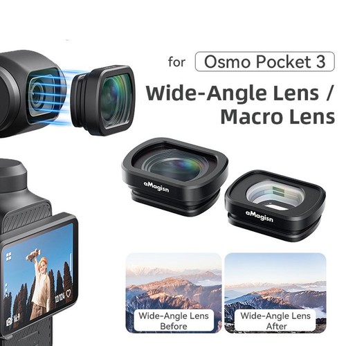 for DJI Pocket3 Extender Mirror/Macro Mirror Wide Angle Extender Magnetic D9L9 - Picture 9 of 26