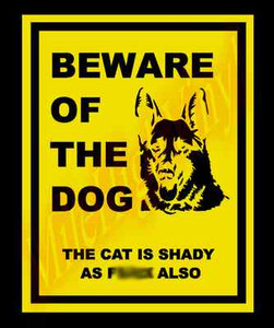 PICK-COLOR-SIZE-Beware-of-Dog-Cat-Shady-as-F-Also-Vinyl-Decal-Sticker-Window