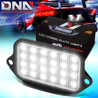 Nuvision For 2005-2009 Ford Mustang White 24 SMD LED License Plate Light Lamp