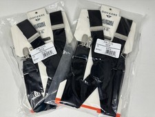 Dockers LOT OF 2 Adjustable Suspenders Black Men's Adult Size S-XL New 
