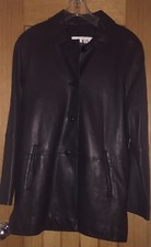 La Nouvelle Renaissance Black Leather Biker Jacket Medium Vintage New Designer