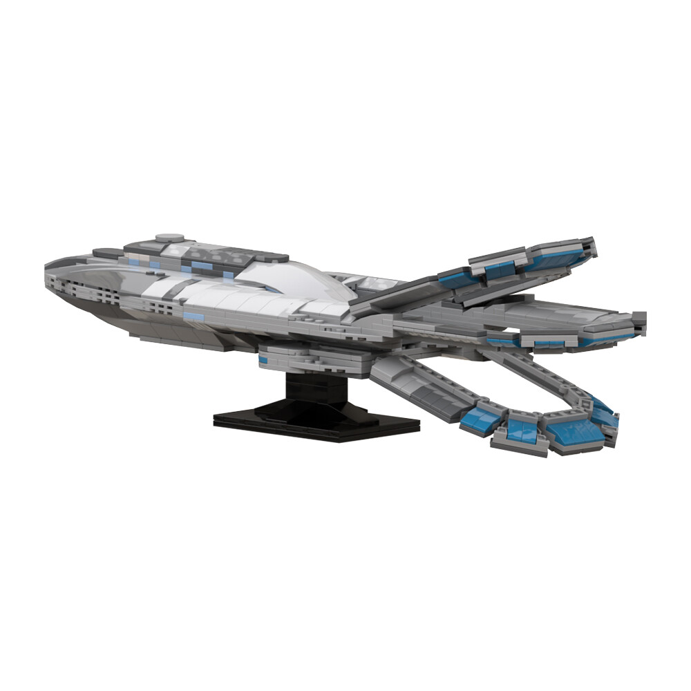 ECV-197 Orville Spaceship with Stand Building Toys Set 757 Pieces