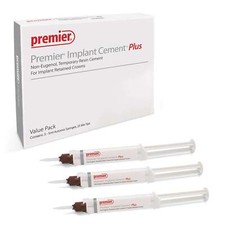 Premier Implant Cement Plus Value Pack, White, 3 - 5 ml Syringes, 25