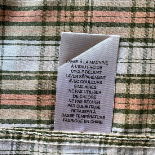 Bogari Men's Green/Orange Plaid Short Sleeve Button Down Casual Shirt Size M - Picture 3 of 7