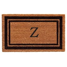 Calloway Mills 152961830Z Black Border 18" x 30" Monogram Doormat, (Letter Z)