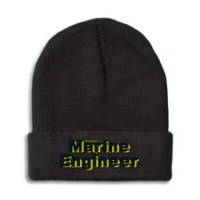 Beanies for Men Marine Engineer Winter Hats for Women Acrylic Skull Cap 1 Size